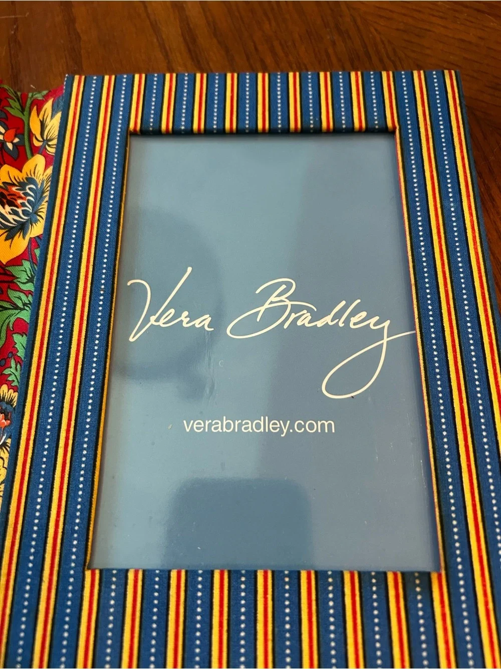 Vera Bradley Villa Red Quilted Bifold Double Picture Frame